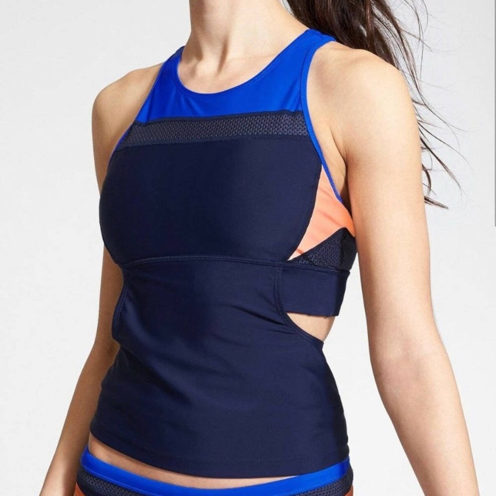 NWT Athleta Tri-ssential Loose Tankini Swim Top XS